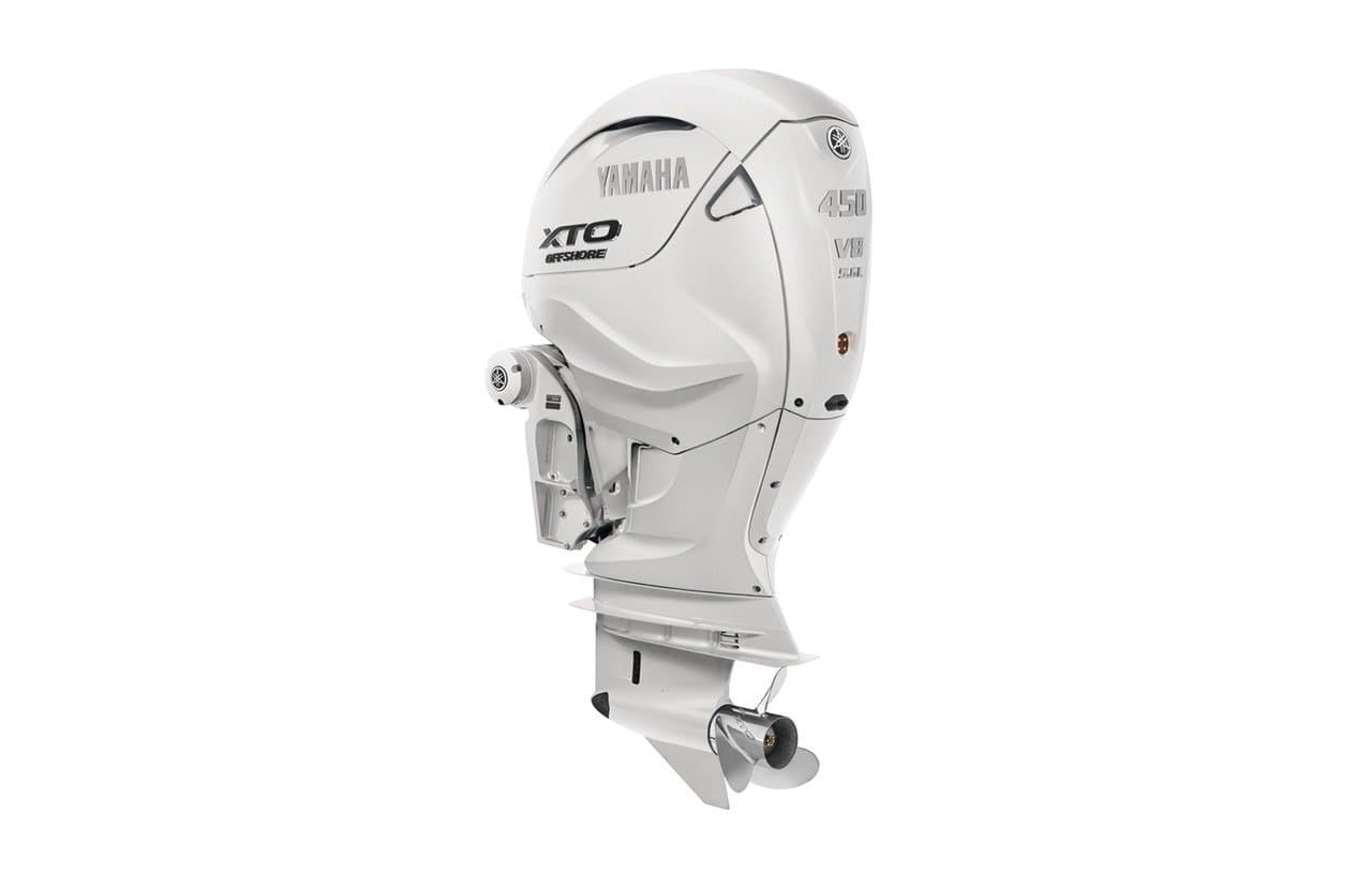 Yamaha 450hp XTO Outboard · Digital Electronic Controls, 30″ Shaft · White · XF450USA2