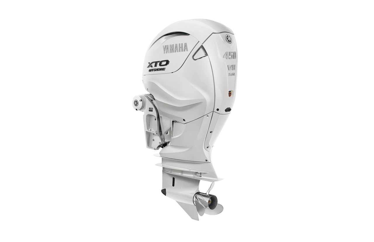 Yamaha 450hp XTO Outboard · Digital Electronic Controls, 35″ Shaft, Counter Rotation · White · LXF450ESA2