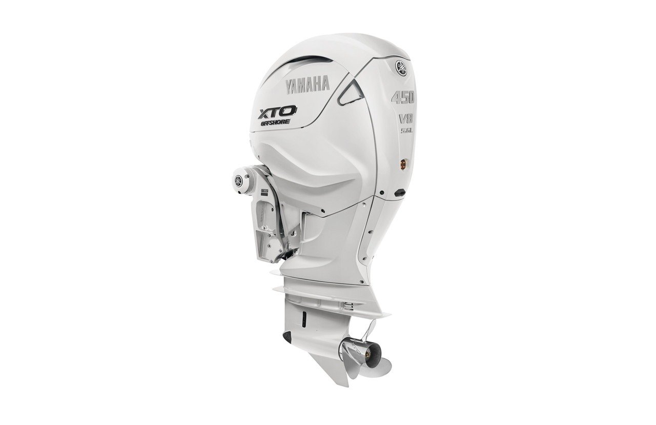 Yamaha 450hp XTO Outboard · Digital Electronic Controls, 30″ Shaft, Counter Rotation · White · LXF450USA2
